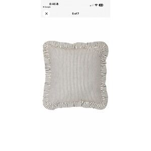 Farmhouse 12"x12" Seersucker Blue Ticking Stripe Pillow Bedroom Decor VHC Brands
